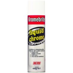 Re-Po Kromebrite Aerosol Paint Enamel, Liquid Chrome - 400g
