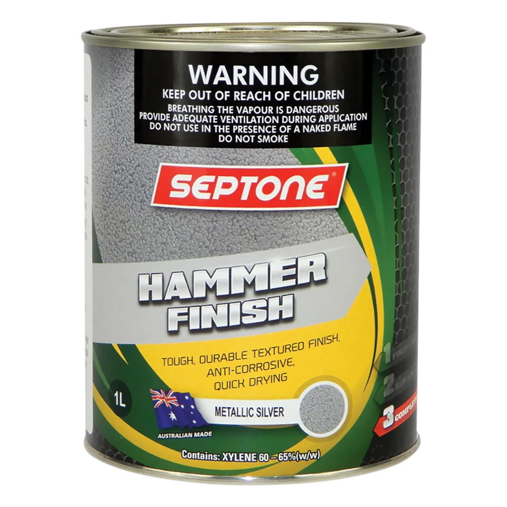 Septone® Paint Hammer Finish - Silver - 1 Litre 3 Septone® Paint Hammer Finish - Silver - 1 Litre