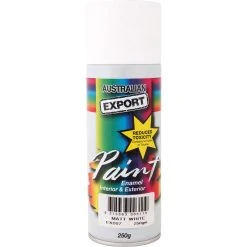 Export Aerosol Paint - Enamel, Matt White - 250g