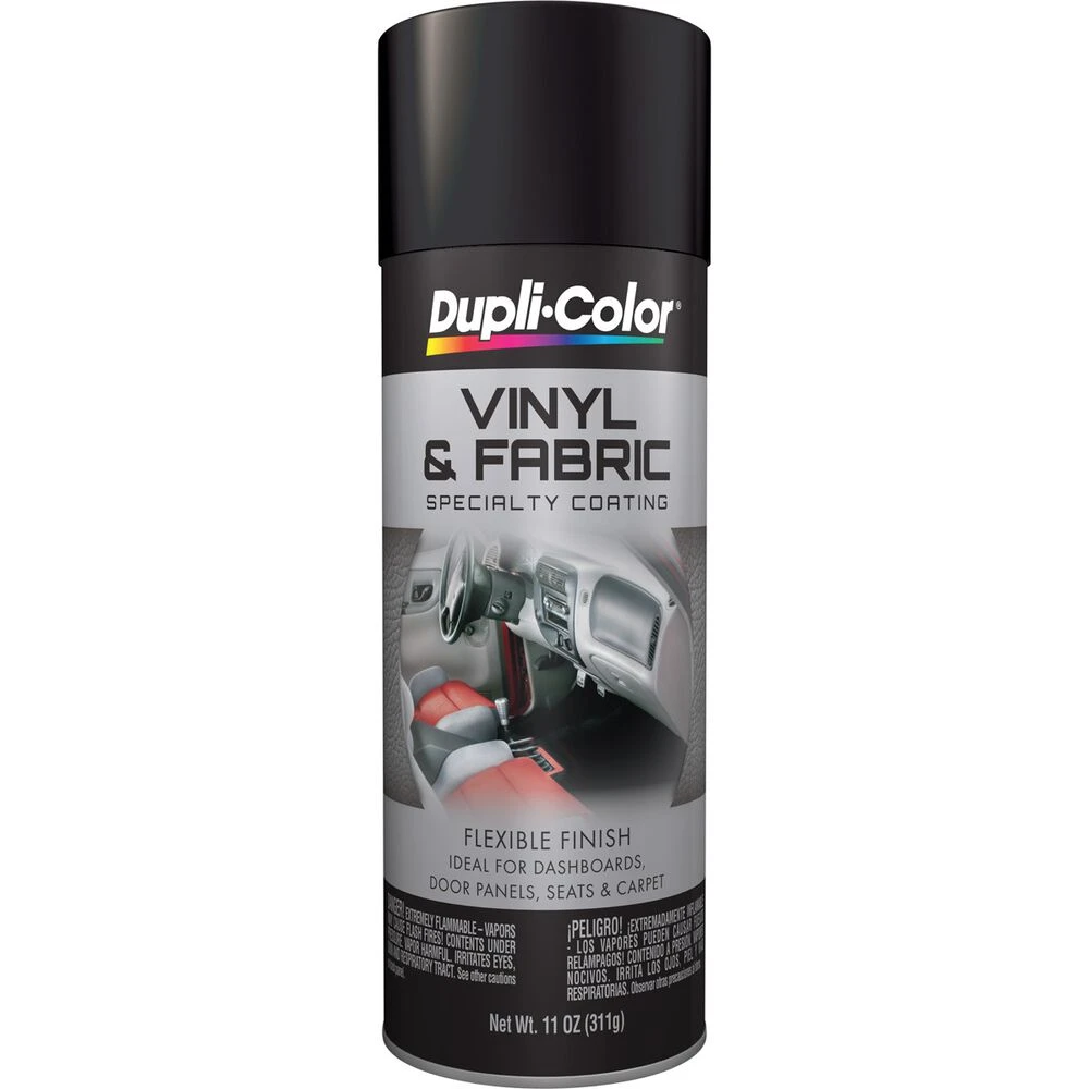Dupli-Color Vinyl And Fabric Paint Aerosol Paint, Flat Black - 311g 3 Dupli-Color Vinyl And Fabric Paint Aerosol Paint, Flat Black - 311g