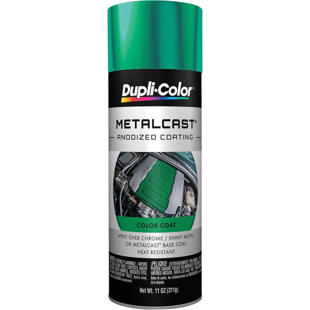 Dupli-Color Metalcast Aerosol Paint Enamel, Green Anodised - 311g 3 Dupli-Color Metalcast Aerosol Paint Enamel, Green Anodised - 311g