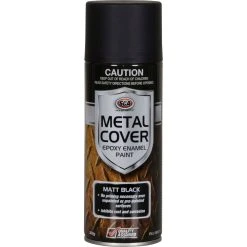 SCA Metal Cover Enamel Rust Paint Matt Black - 300g