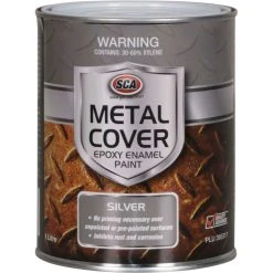 SCA Metal Cover Enamel Rust Paint Silver - 1 Litre
