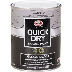 SCA Quick Dry Enamel Black - 1 Litre