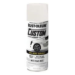Rust-Oleum Aerosol Paint Custom Lacquer, Matte Pearl White - 311g