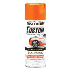 Rust-Oleum Aerosol Paint Custom Lacquer, Matte Orange - 311g