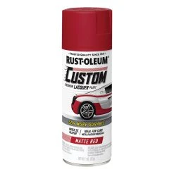 Rust-Oleum Aerosol Paint Custom Lacquer, Matte Red - 311g