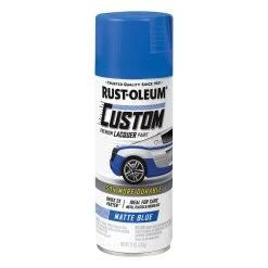 Rust-Oleum Aerosol Paint Custom Lacquer, Matte Blue - 311g